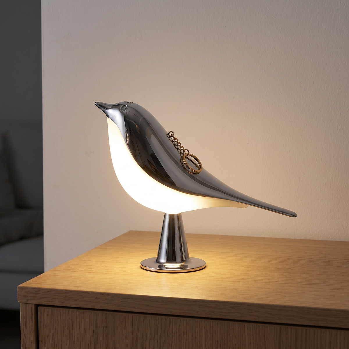 Cora in silver, switched on