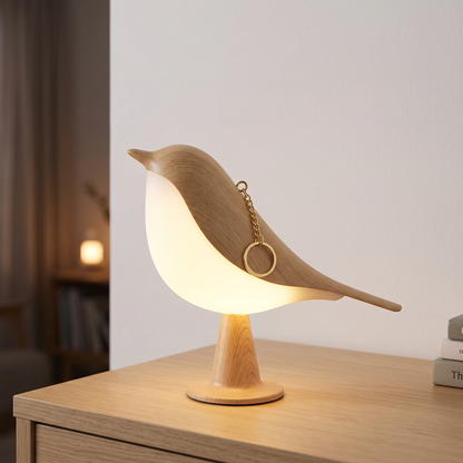 Cora in light wood, switched on